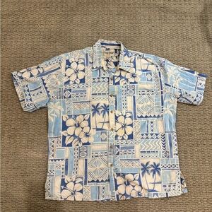Cooke Street Hawaiian Shirt - Blue Floral Men's Shirt